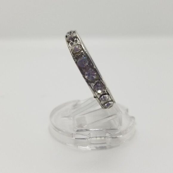 Silver Circular White Ring  - Picture 2 of 5